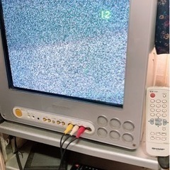 小型 ブラウン管テレビ  SHARPの画像