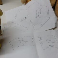 ぬいぐるみにフィットした洋服作りの画像