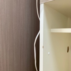 【今月中に処分して予定】【お値下げ】システム収納棚付パソコンデスクキャビネット の画像