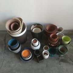 プラスチックプランター/陶器類/陶器プランター/敷き皿/まとめて