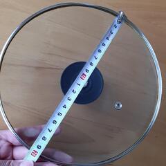 ガラス製　鍋の蓋　20cm径の画像