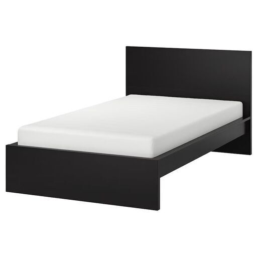 IKEA ベッドフレーム＋収納＋ベッドベース（黒）120x200cm