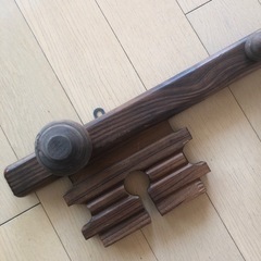 木製壁掛け3点フックの画像