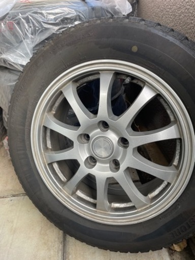 205/60R16 ホイール付きスタッドレス BRIDGESTONE ICEPARTNER2 19年製 ４本 アルミホイール付き