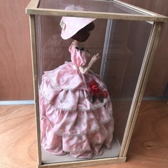 フランス人形 リボン レトロ アンティーク ヴィンテージ ガラスケースの画像