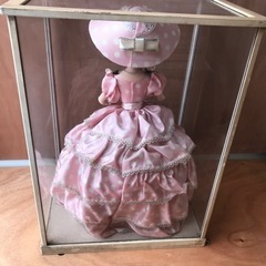 フランス人形 リボン レトロ アンティーク ヴィンテージ ガラスケースの画像