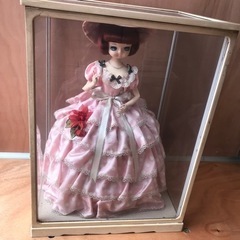 フランス人形 リボン レトロ アンティーク ヴィンテージ ガラスケースの画像
