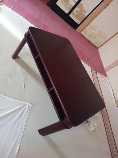 脚格納式引出し付きローテーブル