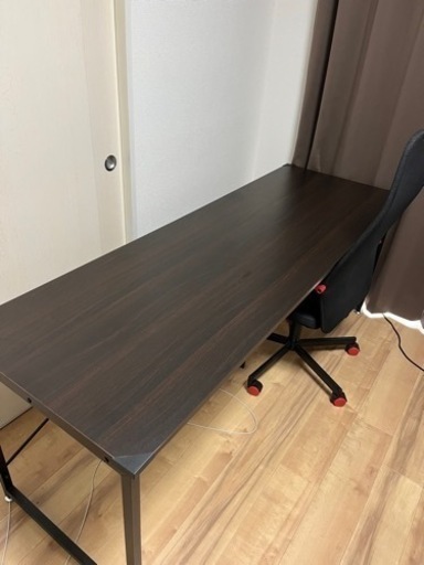 11/25午前中まで受付【180cm×60cm】パソコンデスク　作業チェア&モニターアーム付き