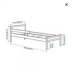 【SOLD OUT】ジュニアベッド　IKEA イケアSNIGLAR スニーグラル ベッドフレームとすのこ（組み合わせ）,70x160 cm,マットレスも有りの画像