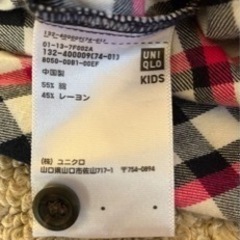 美品　ユニクロ　チェックシャツ　130の画像