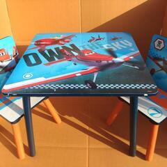 プレーンズ　机、椅子2脚セットの画像