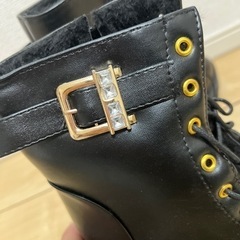 レディース　ショートブーツ　黒　の画像