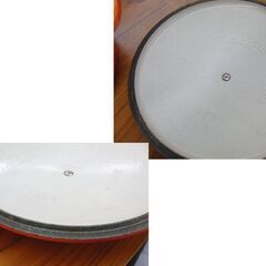 1/9迄商談中 ルクルーゼ ココットロンド 両手鍋 22cm 3.3L オレンジ IH調理可能 LE CREUSET ホーロー鍋 調理器具 フランス 札幌 手稲の画像