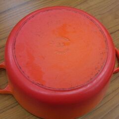 1/9迄商談中 ルクルーゼ ココットロンド 両手鍋 22cm 3.3L オレンジ IH調理可能 LE CREUSET ホーロー鍋 調理器具 フランス 札幌 手稲の画像