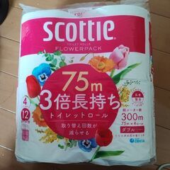 決定済みスコッティトイレットペーパー 3倍巻ダブル