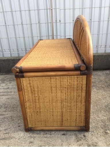 ■配達可■籐 収納ベンチ ベンチ 収納 収納ボックス 椅子 籐製 収納スツール ベンチソファー 長椅子 ボックス 収納　 アジアン家具 和モダン