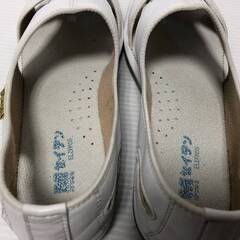 ▼0円あげます！【ミドリ安全　静電防止　作業靴　24.5㎝　中古　白】（NF230528）Zi-472-54-2Wの画像