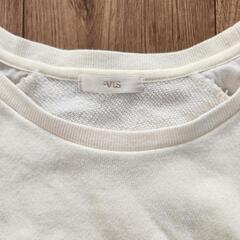 カットソー？　白　ホワイト　VIS　レース　M　綿の画像