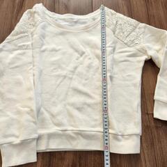 カットソー？　白　ホワイト　VIS　レース　M　綿の画像