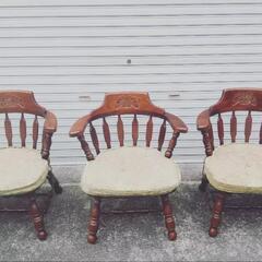 木の椅子3セット　現状受け渡し品