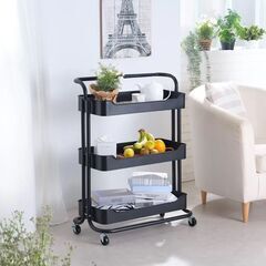 【店頭引き取り限定】Edifice キャスターつきワイド3段ラックの画像