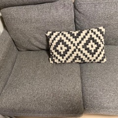 ソファ 3人掛け グレー l字ソファー ローソファ 肘付きソファーの画像