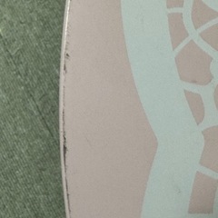 【譲渡完了】ピンクと白の円テーブル差し上げますの画像