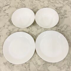 値下げ 14806   平皿　深皿　4枚セット　2人用   の画像