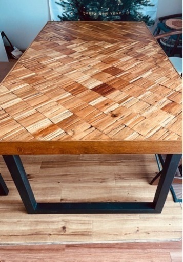 受渡決定）ダイニングテーブルとベンチ