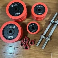 iROTEC アイロテック ラバー ダンベル 60kgセット②（2/3）おまけ有 IROTEC ダンベル IROTEC(アイロテック)ラバー ダンベル60kg