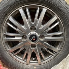 スタッドレスタイヤ(155/65R13)アルミホイール付き 4個