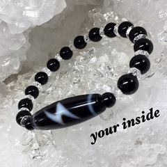 閃電五眼天珠 天然石ブレスレット
