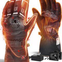 電熱手袋　Ｌサイズ　カーボンナノチューブ3秒熱感 バッテリー2個...