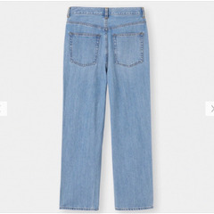 GU ハイウエストストレートジーンズ　ライトブルー　Sの画像