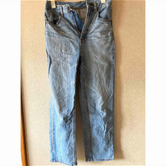GU ハイウエストストレートジーンズ　ライトブルー　Sの画像