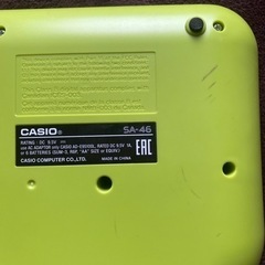 ミニ電子キーボード CASIO SA-46の画像