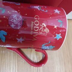 未使用品　ゴディバ　クリスマス柄　オリジナルマグカップの画像