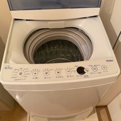 【引き取りに来ていただける方限定】　洗濯機　Haier JW-C45CK の画像
