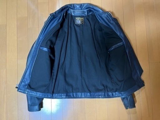 美品☆バンソン　エンフィールド　ENF 36 革ジャン　濃紺　ネイビー