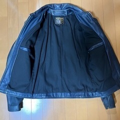 美品☆バンソン　エンフィールド　ENF 36 革ジャン　濃紺　ネイビーの画像