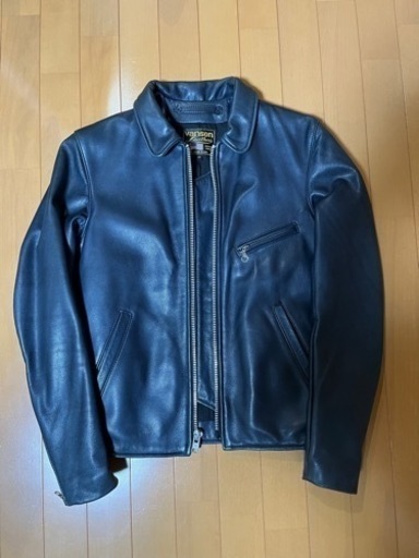 美品☆バンソン　エンフィールド　ENF 36 革ジャン　濃紺　ネイビー