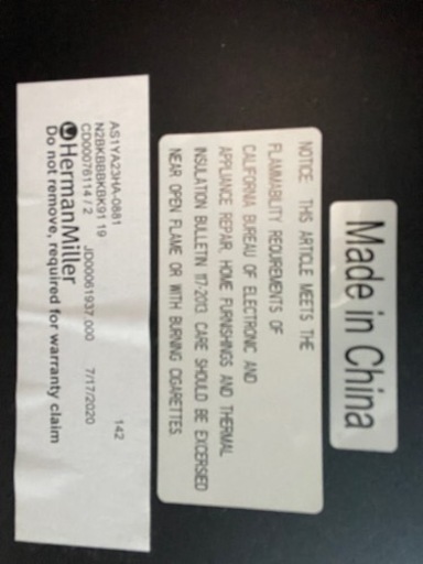 ）HermanMiller チェア裏