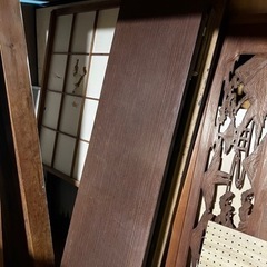 習字教室から引き上げてきた長テーブル