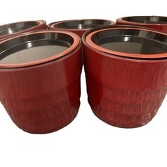 漆器 そばちょこ 薬味 5個セット めんつゆ皿 プラスチック 8.6×7.8cmの画像