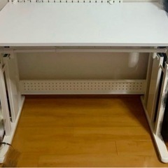 山善　パソコンデスク　幅101cm 手動昇降式