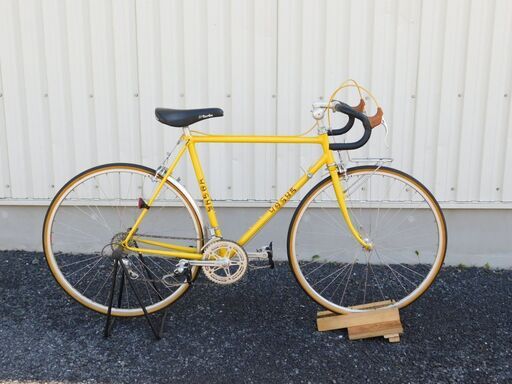 VOGUE ヴォーグ ロードバイク ランドナー SUNTOUR α5000 2×6速 イエロー 700×28C ビンテージバイク クロモリ フレーム極めて良好 自608