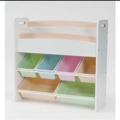美品　子供本棚　おもちゃ入れ