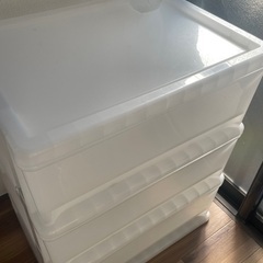 衣装ケース ホワイト 3段の画像