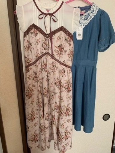 【お値下げ】axes femme花柄ワンピース  アクシーズファムポエティック デニムワンピース